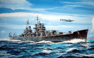 Plastikowy model amerykańskiego krążownika USS Baltimore CA-68 1943 do sklejania w skali 1:700 z firmy Trumpeter nr 05724