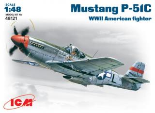 Plastikowy model amerykańskiego myśliwca Mustang P-51C w skali 1:48 ICM 48121