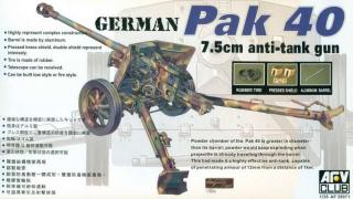 Plastikowy model armaty przeciwpancernej Pak 40 do sklejania w skali 1:35 z firmy AFV Club nr AF35071