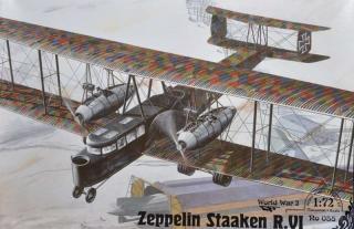 Plastikowy model bombowca Zeppelin Staaken R.VI do sklejania Roden 055
