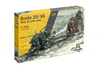 Plastikowy model Breda 20/65 Mod. 35 i figurki do sklejania Italeri 6464 skala 1:35