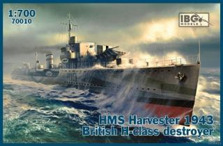 Plastikowy model brytyjskiego niszczyciela HMS Glowworm 1943 H-klasy do sklejania w skali 1:700 nr 70010