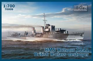 Plastikowy model brytyjskiego niszczyciela HMS Hotspur 1941 do sklejania w skali 1:700 nr 70009