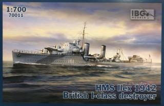 Plastikowy model brytyjskiego niszczyciela HMS Ilex 1942 do sklejania w skali 1:700 model nr 70011