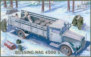 Plastikowy model ciężarówki wojskowej Bussing-Nag 4500 S do sklejania w skali 1:35 z firmy IBG Models nr 35012