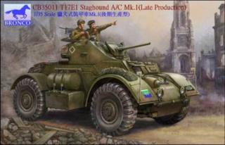 Plastikowy model ciężkiego pancernego samochodu T17E1 Staghound do sklejania w skali 1:35 z firmy Bronco Models nr CB35011