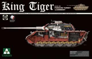 Plastikowy model czołgu King Tiger Porsche do sklejania Takom 2046