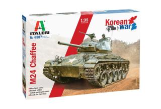 Plastikowy model czołgu M24 Chaffee (wojna w Korei) do sklejania w skali 1:35 Italeri nr 6587