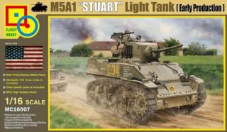 Plastikowy model czołgu M5A1 Stuart do sklejania 1:16 Classy Hobby MC16007