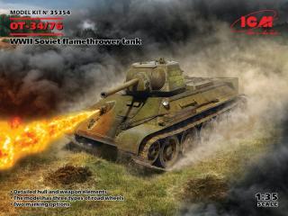 Plastikowy model czołgu OT-34/76 z miotaczem ognia 1:35 ICM 35354