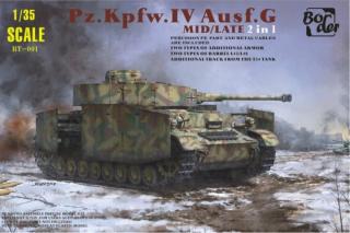 Plastikowy model czołgu Panzer IV Ausf.G (Mid/Late) 2 w 1 do sklejania w skali 1/35 z firmy Border Model nr BT-001