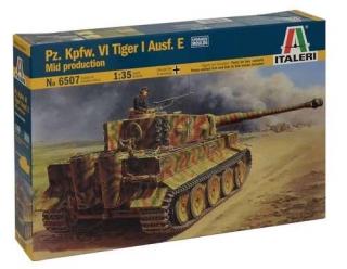 Plastikowy model czołgu Pz.Kpfw.VI Tiger I Ausf.E do sklejania w skali 1:35 z firmy Italeri nr 6507