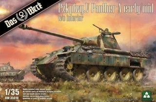 Plastikowy model czołgu PzKpfwg V Panther A do sklejania w skali 1:35 z firmy Das Werk nr DW35010