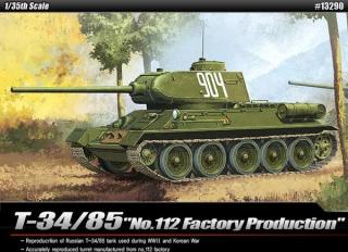Plastikowy model czołgu T-34/85 do sklejania w skali 1:35 z firmy Academy nr 13290