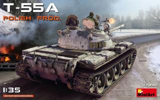 Plastikowy model czołgu T-55A polska produkcja, model do sklejania w skali 1:35 z firmy MiniArt nr 37090