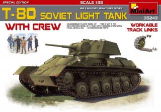 Plastikowy model czołgu T-80 i figurki do sklejania MiniArt 35243