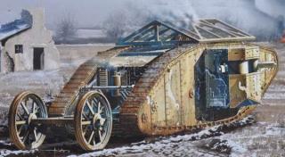 Plastikowy model do sklejania brytyjskiego czołgu Mk.I Female w skali 1:72 z firmy MB Master Box nr 72002