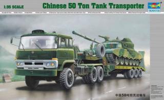 Plastikowy model do sklejania chińskiego transportera czołgów 50t w skali 1:35 z firmy Trumpeter nr 00201