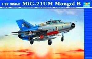 Plastikowy model do sklejania myśliwca Mig-21UM armii mongolskiej