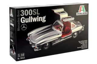 Plastikowy model do sklejania samochodu Mercedes-Benz 300 SL Gullwing w skali 1:16 z firmy Italeri nr 3612