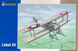 Plastikowy model dwupłatowego samolotu Lebed VII do sklejania w skali 1:48 z firmy Special Hobby nr SH48071