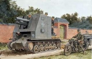 Plastikowy model działa 15cm s.IG.33(sf) na Panzer I Dragon 6259