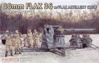 Plastikowy model działa 88mm FlaK 36 do sklejania Dragon 6260