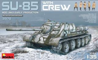 Plastikowy model działa samobieżnego SU-85 do sklejania MiniArt 35178