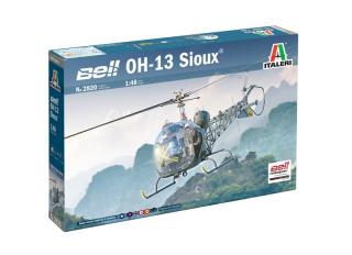 Plastikowy model helikoptera Bell OH-13 Sioux do sklejania Italeri 2820 skala 1:48