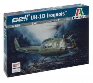 Plastikowy model helikoptera UH-1D Iroquois do sklejania w skali 1:48 z firmy Italeri 0849