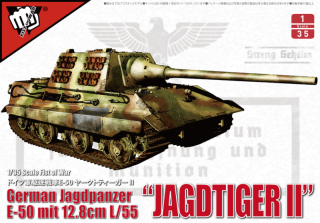 Plastikowy model Jagdpanzer E-50 Jagdtiger II do sklejania w skali 1:35 z firmy Modelcollect nr UA35005