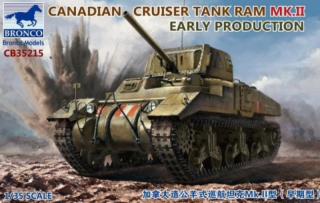 Plastikowy model kanadyjskiego czołgu RAM Mk.II (wczesna produkcja) do sklejania w skali 1:35 z firmy Bronco Models nr CB35215