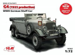 Plastikowy model limuzyny Mercedes-Benz W31 typ G4 do składania w skali 1:72 z firmy ICM nr 72471