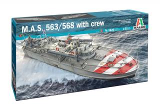 Plastikowy model łodzi MAS 563/569 z figurkami do sklejania Italeri 5626 skala 1:35