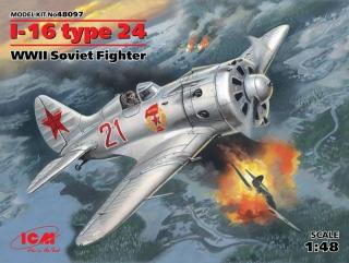 Plastikowy model myśliwca Polikarpow I-16 type 24 ICM 48097