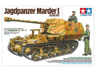 Plastikowy model niemieckiego niszczyciela czołgów Jagdpanzer Marder I Sd.Kfz.135 do sklejania w skali 1:35 z firmy Tamiya 35370