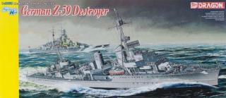 Plastikowy model niemieckiego niszczyciela Z-39 do sklejania w skali 1:350 z firmy Dragon nr 1037