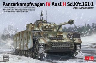 Plastikowy model nimieckiego czołgu Pz.Kpfw. IV Ausf.H Sd.Kfz.161/1 do sklejania w skali 1:35 z firmy RFM nr 5046