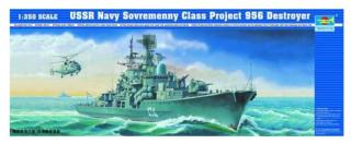 Plastikowy model niszczyciela rakietowego USSR Navy Sovremeny Class Project 956 do sklejania w skali 1:350 z firmy Trumpeter nr 04514