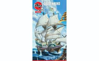 Plastikowy model pięknego żaglowca Golden Hind z firmy Airfix nr katalogowy A09258V w skali 1:72