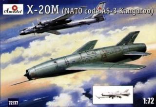 Plastikowy model pocisku rakietowego X-20M (AS-3 Kangaroo) 1:72 Amodel 72177