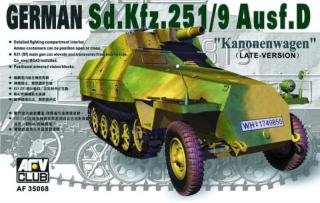 Plastikowy model półgąsienicowego transportera Sd.Kfz.251/9 Ausf. D do sklejania w skali 1:35 z firmy AFV Club nr AF35068