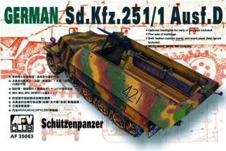 Plastikowy model półgąsienicowego transportera Sd.Kfz.251 Ausf. D do sklejania w skali 1:35 z firmy AFV Club nr AF35063