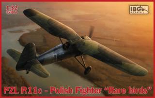Plastikowy model polskiego myśliwca PZL P11C Rare Birds do sklejania w skali 1:32 nr 32004