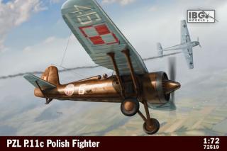 Plastikowy model polskiego samolotu PZL P.11C 1:72 nr 72519