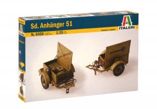 Plastikowy model przyczepy na amunicję pocisków do działka Flakpanzer 1A, model do sklejania w skali 1:35 z firmy Italeri nr 6450