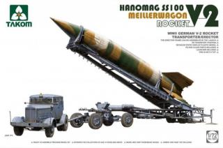 Plastikowy model rakiety V-2 oraz pojazdu Hanomag SS100 do sklejania 1:72 Takom 5001