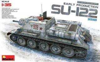 Plastikowy model samobieżnego działa pancernego SU-122 do sklejania w skali 1:35 z firmy MiniArt 35181