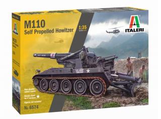 Plastikowy model samobieżnej haubicy M110 do sklejania w skali 1:35 z firmy Italeri nr 6574