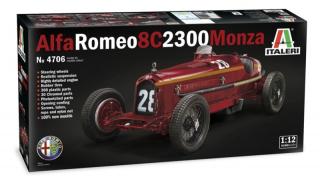 Plastikowy model samochodu Alfa Romeo 8C 2300 Monza do sklejania w skali 1:12 z firmy Italeri nr 4706